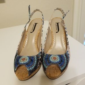 J Renee Open Heel and Peep Toe Pumps